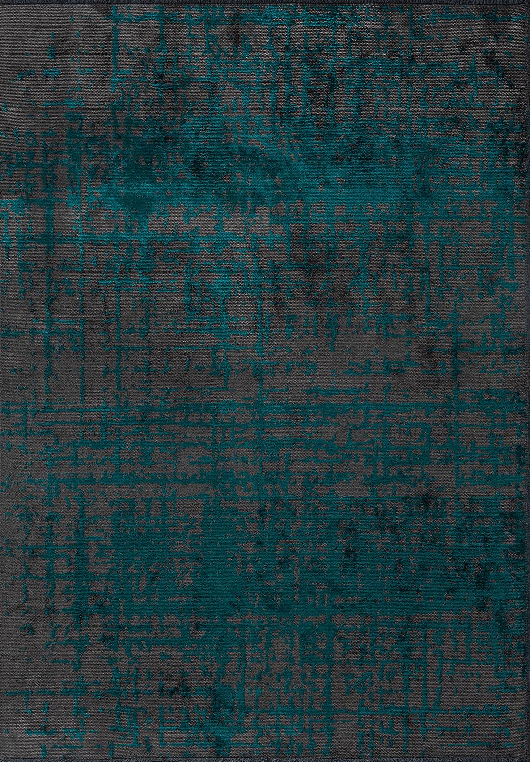 En venta: Alfombra Abstracta Moderna de Lujo Acabada a Mano  (Gris)