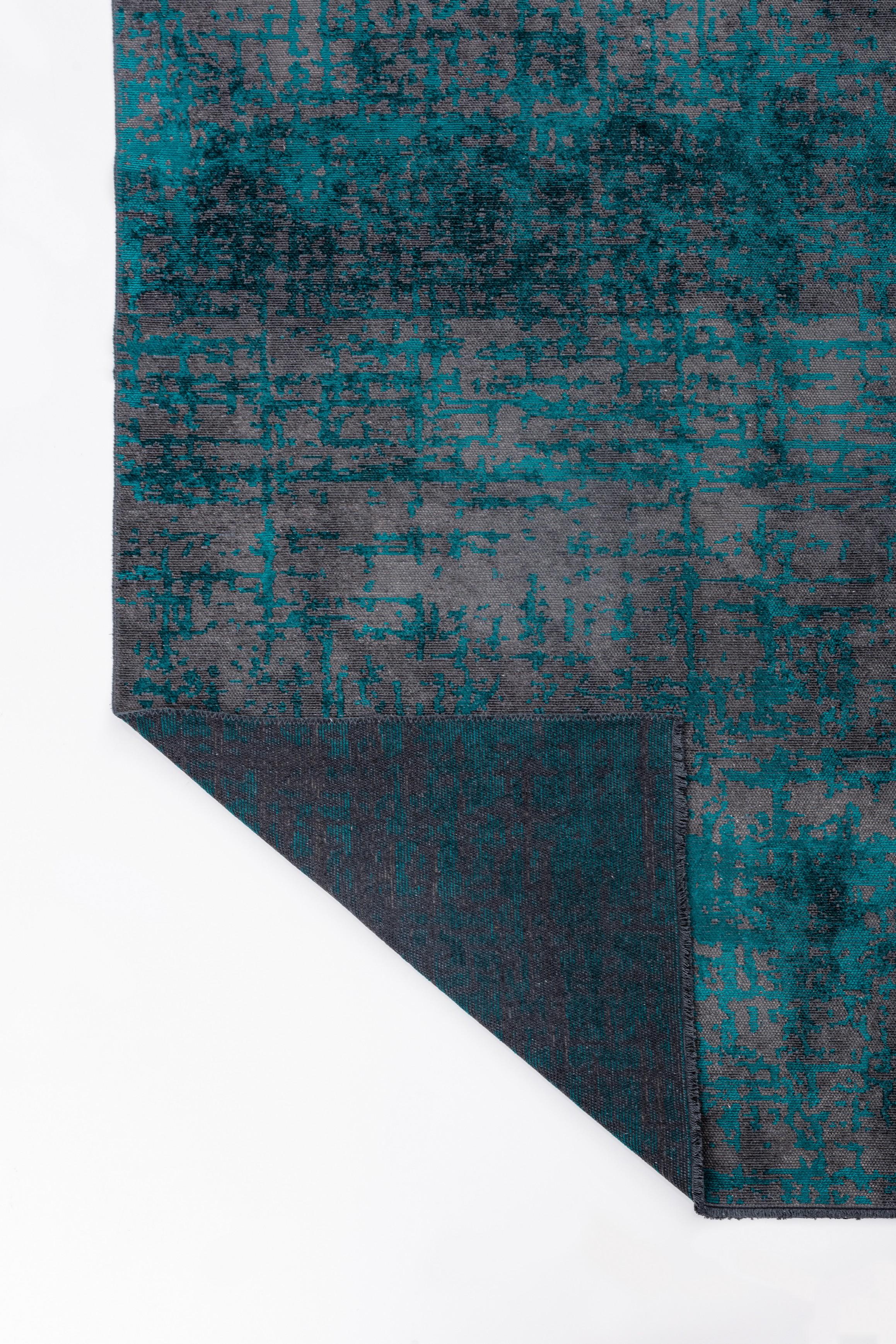 En venta: Alfombra Abstracta Moderna de Lujo Acabada a Mano  (Gris) 3