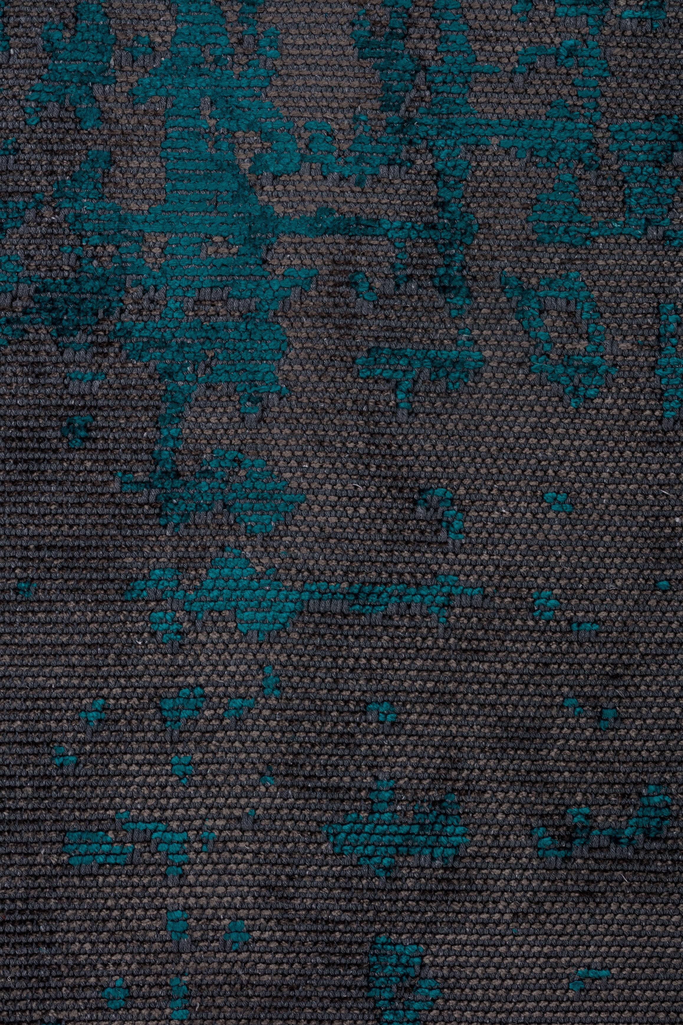 En venta: Alfombra Abstracta Moderna de Lujo Acabada a Mano  (Gris) 5