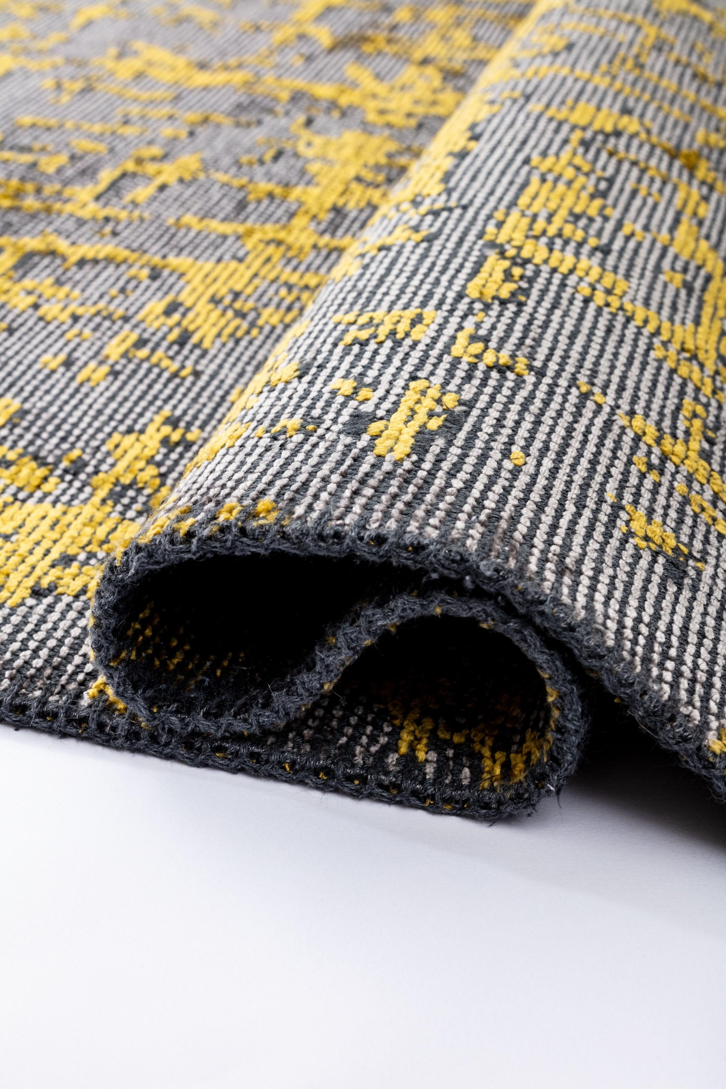 En venta: Alfombra Abstracta Moderna de Lujo Acabada a Mano  (Gris) 2