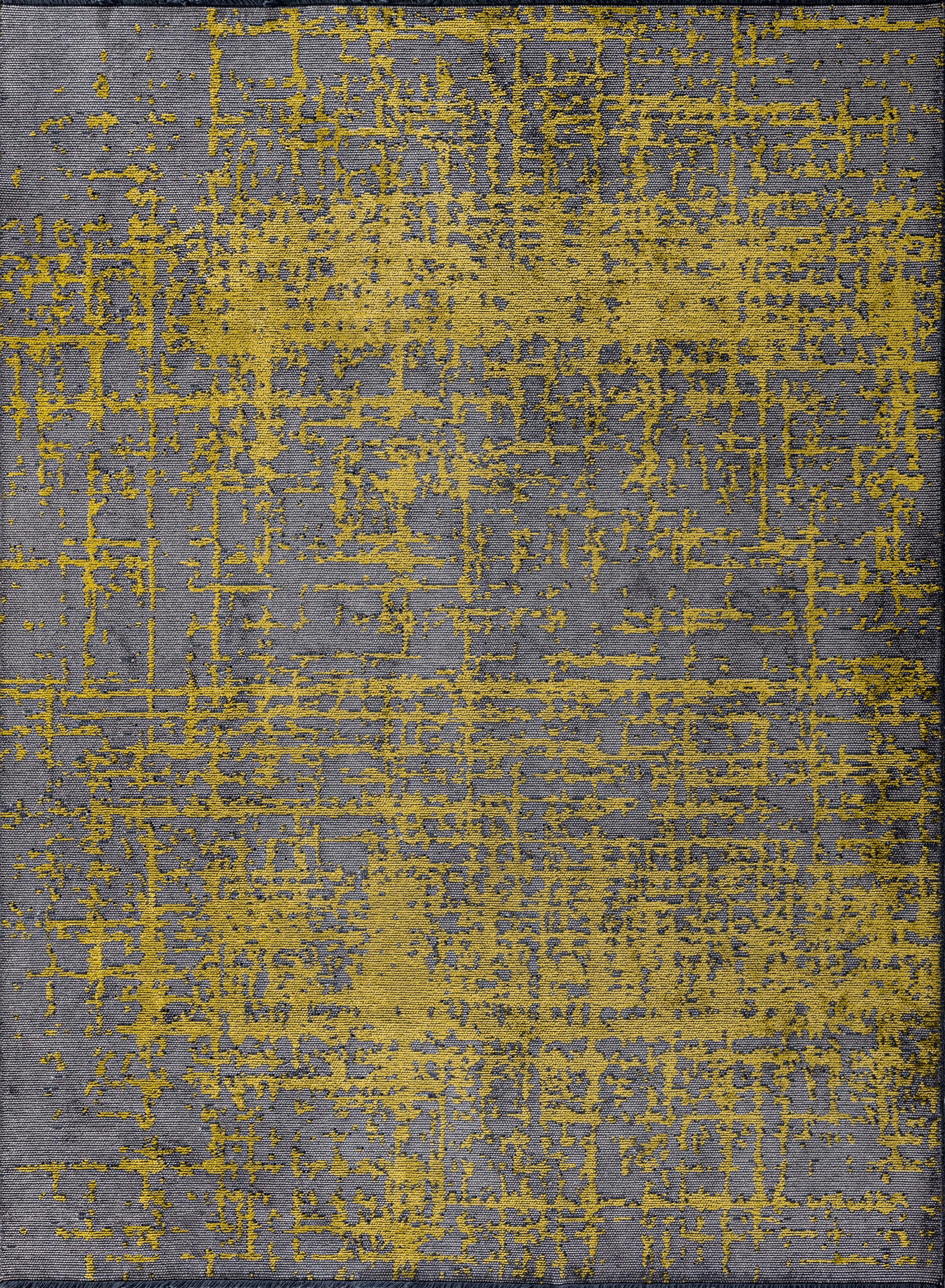 En venta: Alfombra Abstracta Moderna de Lujo Acabada a Mano  (Gris)