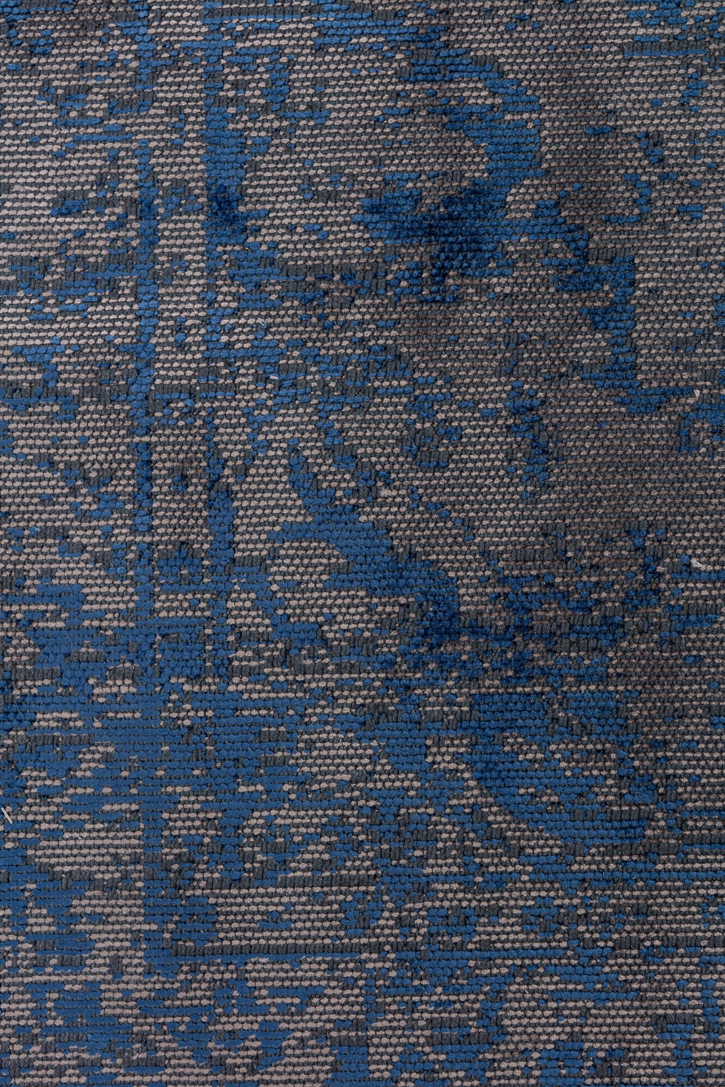 En vente :  (Bleu) Tapis traditionnel oriental de luxe 5