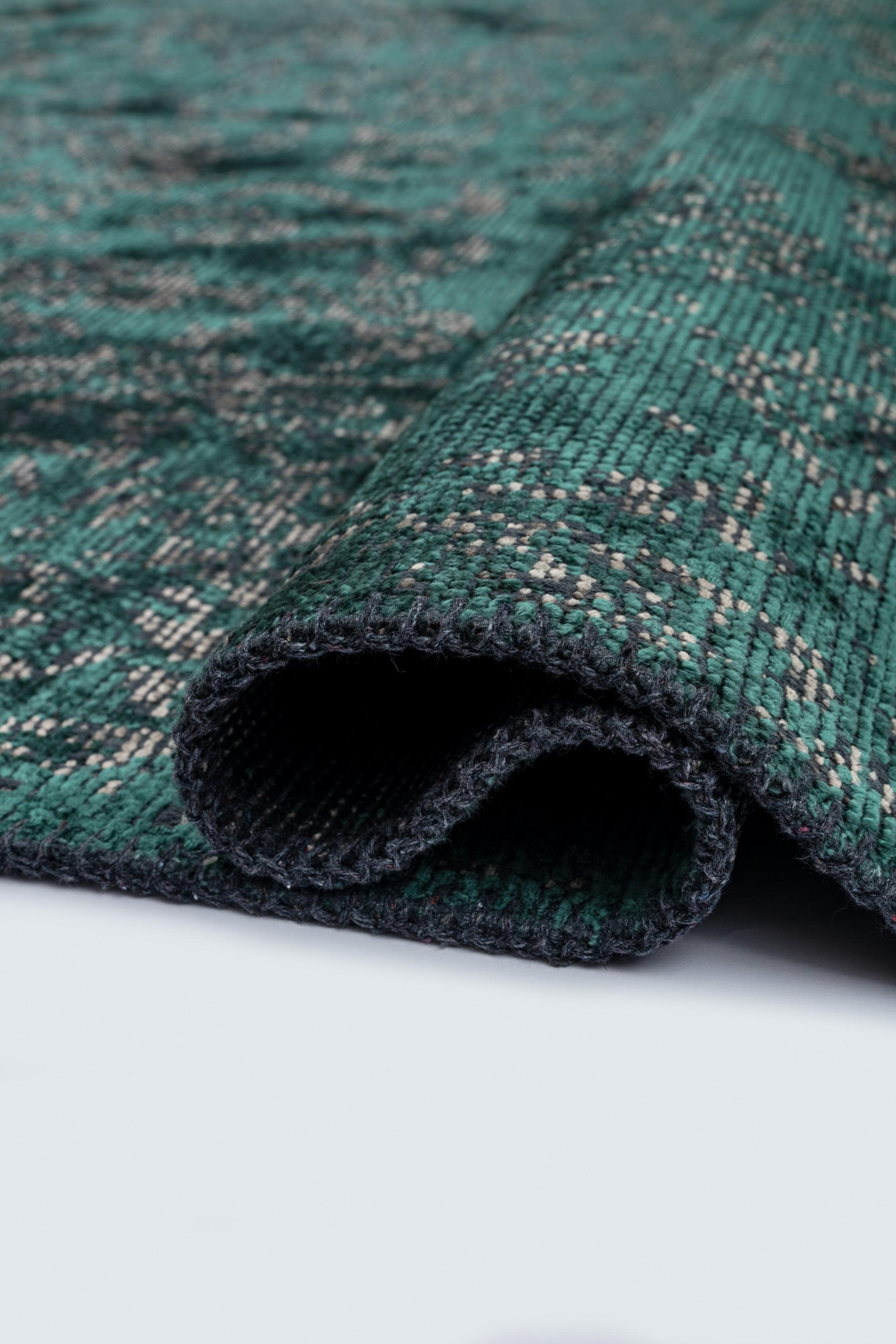 in vendita:  (Verde) Tappeto di lusso moderno Toile rifinito a mano 2