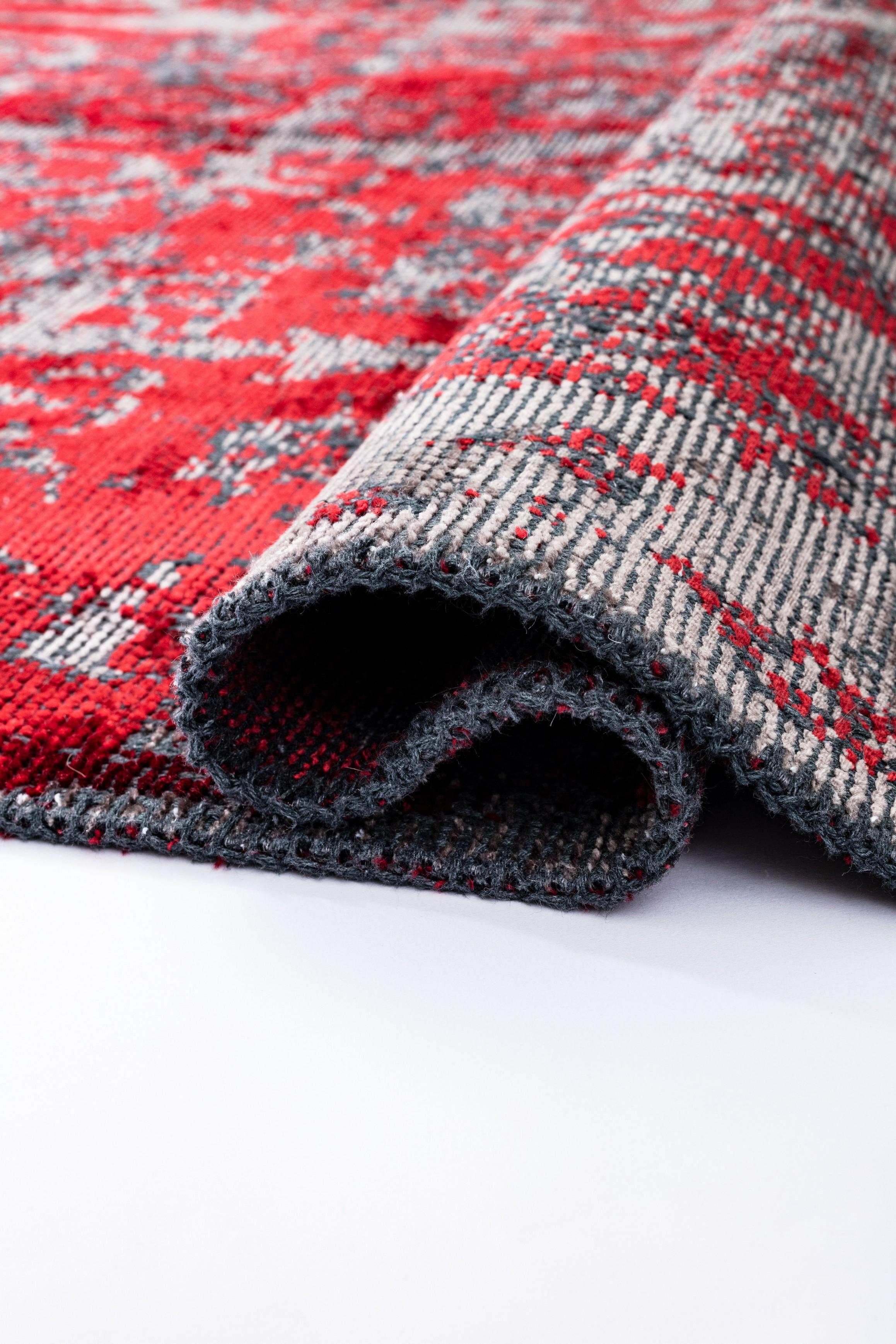 En vente :  (Gris) Tapis de sol Contemporary Damask Luxury Hand-Finished 2
