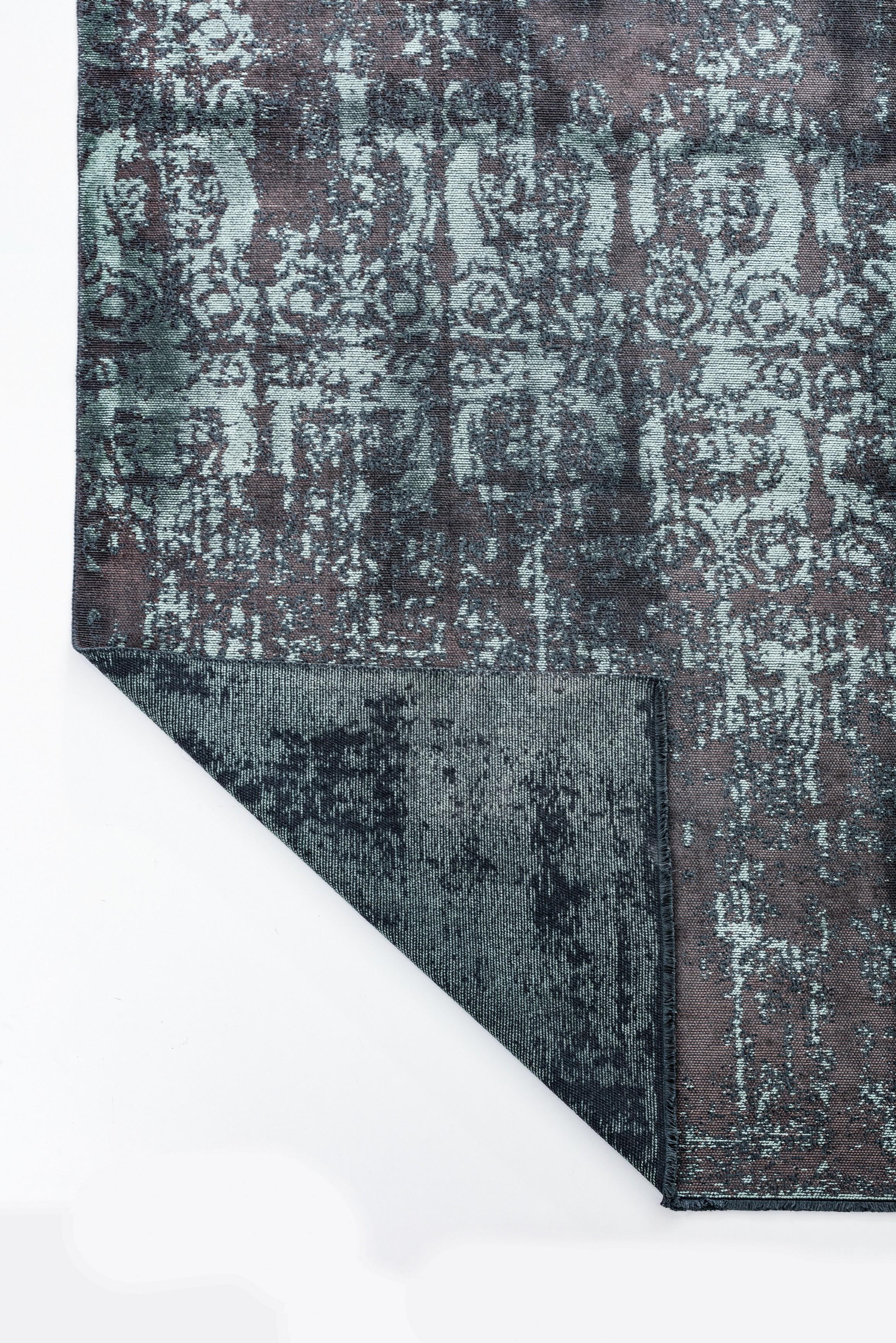 En vente :  (Marron) Tapis de sol Contemporary Damask Luxury Hand-Finished 3