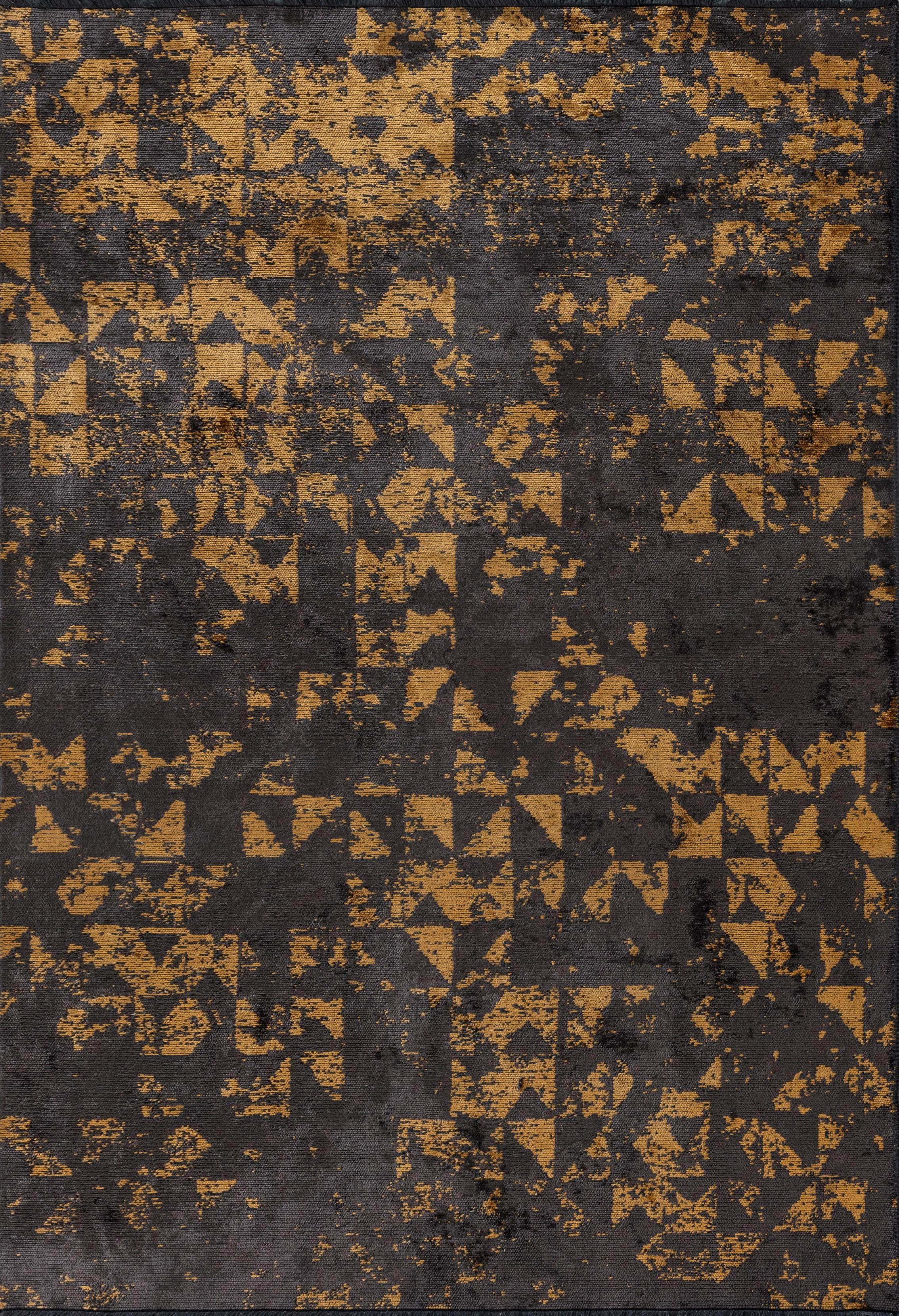 For Sale:  (Orange) Modern Camouflage Luxury Hand-Finished Area Rug