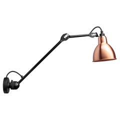 DCW Editions La Lampe Gras N°304 L40 Wall Lamp in Black Arm and Copper Shade