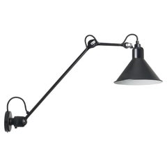 DCW Editions La Lampe Gras N°304 L40 SW Konische Wandleuchte mit schwarzem Schirm