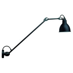DCW Editions La Lampe Gras N°304 L60 Wandleuchte mit schwarzem Arm und schwarzem Lampenschirm