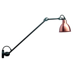 DCW Editions La Lampe Gras N°304 L60 Wall Lamp in Black Arm and Copper Shade