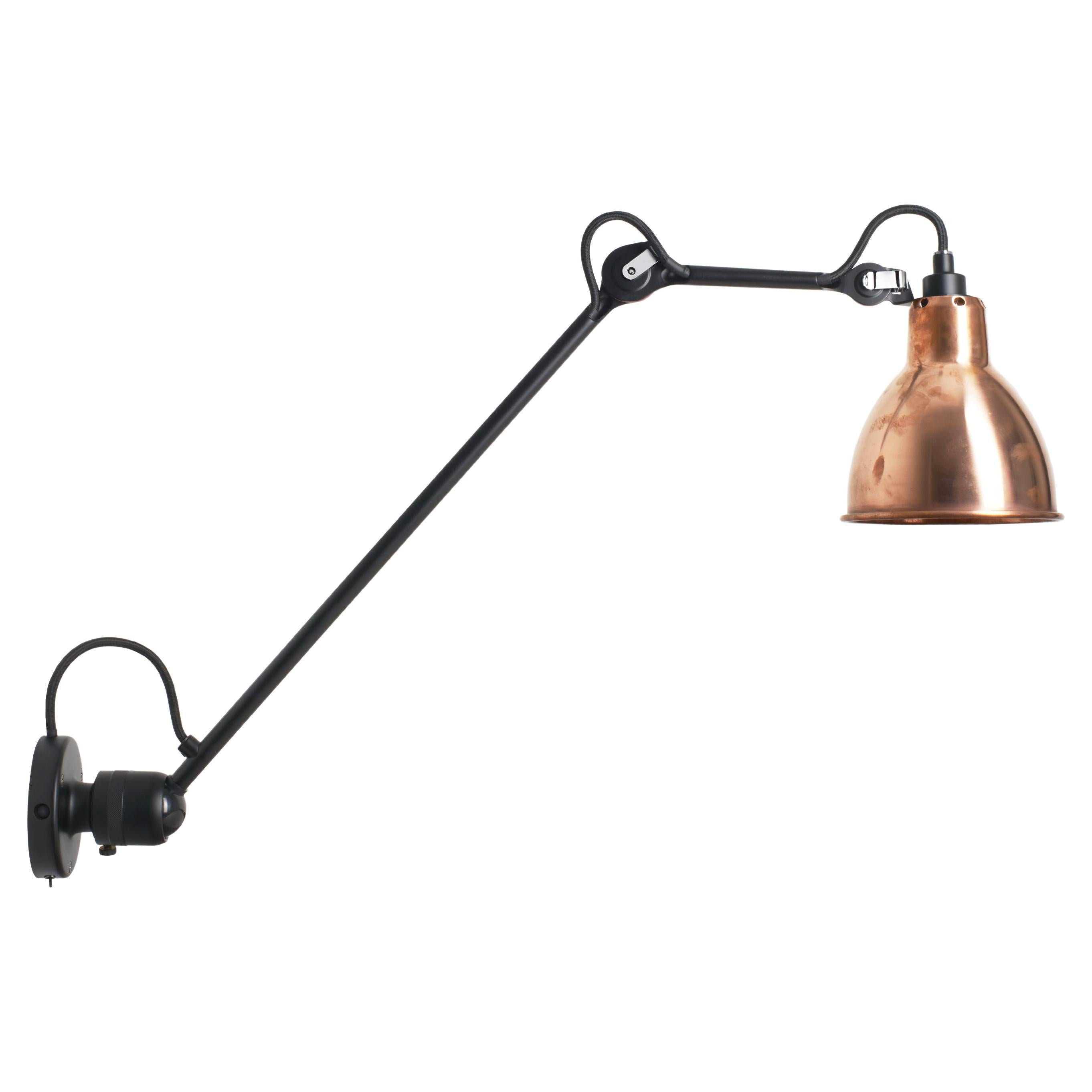 DCW Editions La Lampe Gras N°304 L40 SW Runde Wandlampe mit Kupferschirm im Angebot