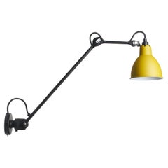 DCW Editions La Lampe Gras N°304 L40 SW Runde Wandlampe mit gelbem Schirm