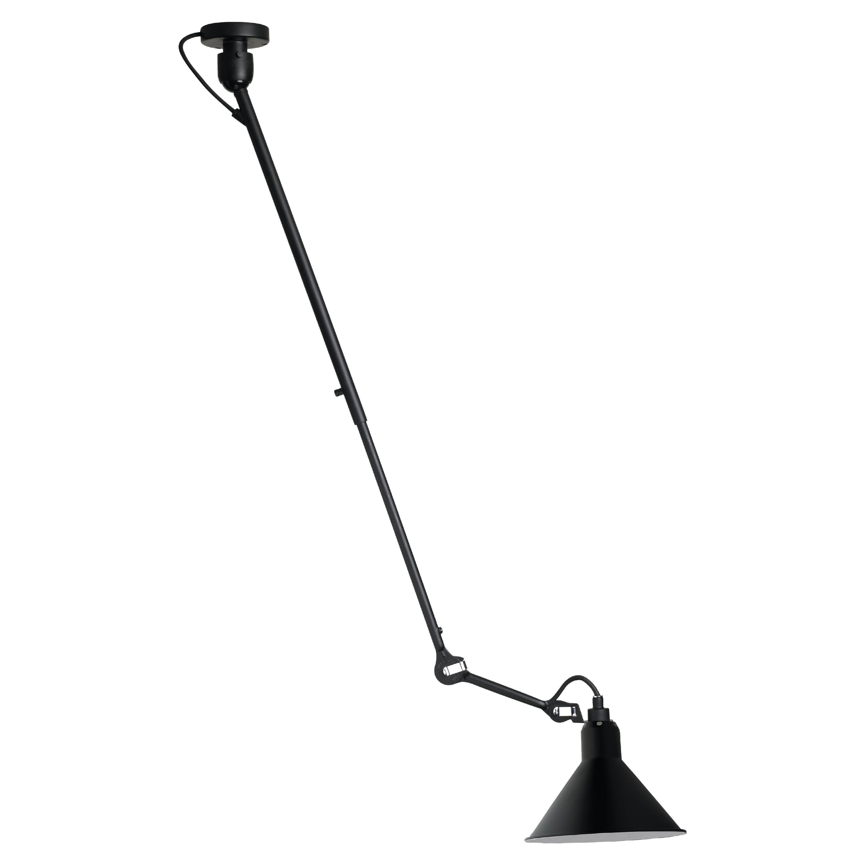 DCW Editions La Lampe Gras N°302 Conical Wall Lamp in Black Arm and Black Shade For Sale