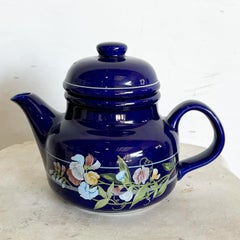 Vintage Japanese Mikasa Rondo Blue Teapot