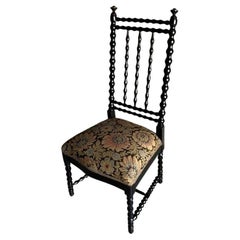 Ebonized Oak Bobbin Chair France, 1850s