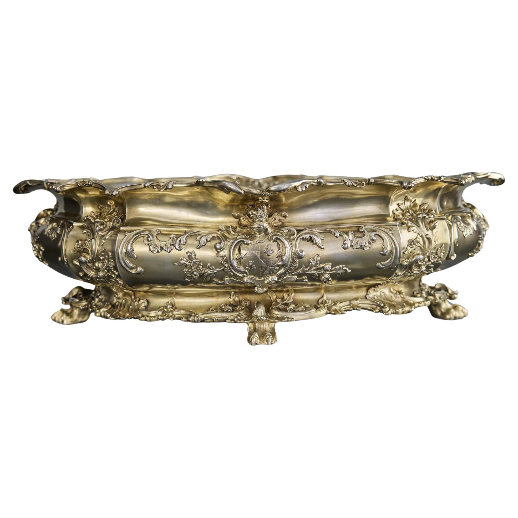 Impressionante cisterna per vino antica in argento dorato di Giorgio V in vendita