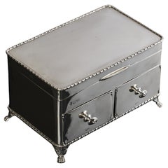 Boîte à bijoux édouardienne faite à la main avec tiroirs