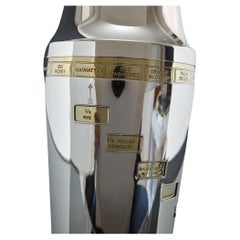 Art Deco silver-plated recipe cocktail shaker