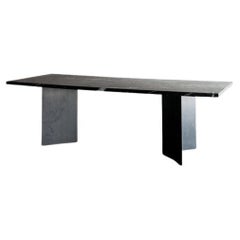 Parker Dining Table in Nero Marquina Marble by Croft House