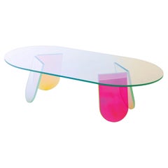 Shimmer Small Oval Low Table, by Patricia Urquiola for Glas Italia IN STOCK
