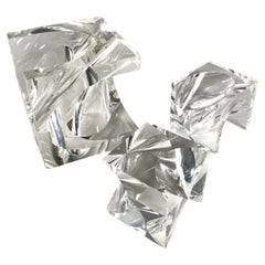 Set von 3 Lucite-Tischskulpturen