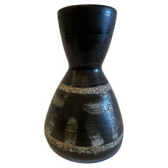 Vase israélien du milieu du siècle en céramique émaillée Lapid Lava