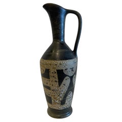 Israeli Mid-Century Lapid Lava Glazed Ceramic Pitcher