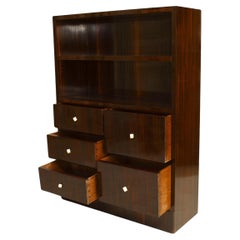 French Art Deco Calamander Bookcase