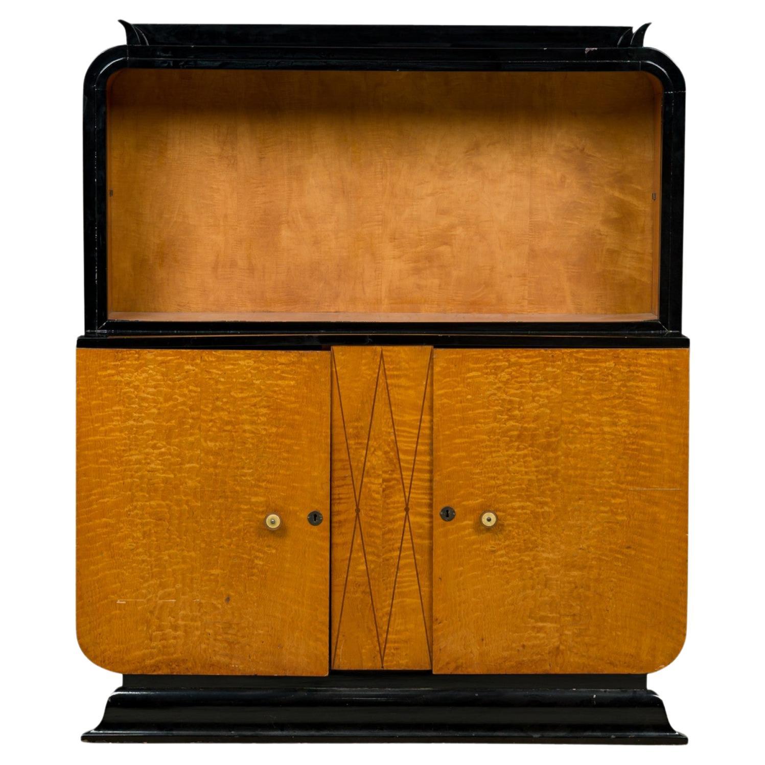 Paul Frankl Mid-Century American Credenza with Superstructure & Dresser