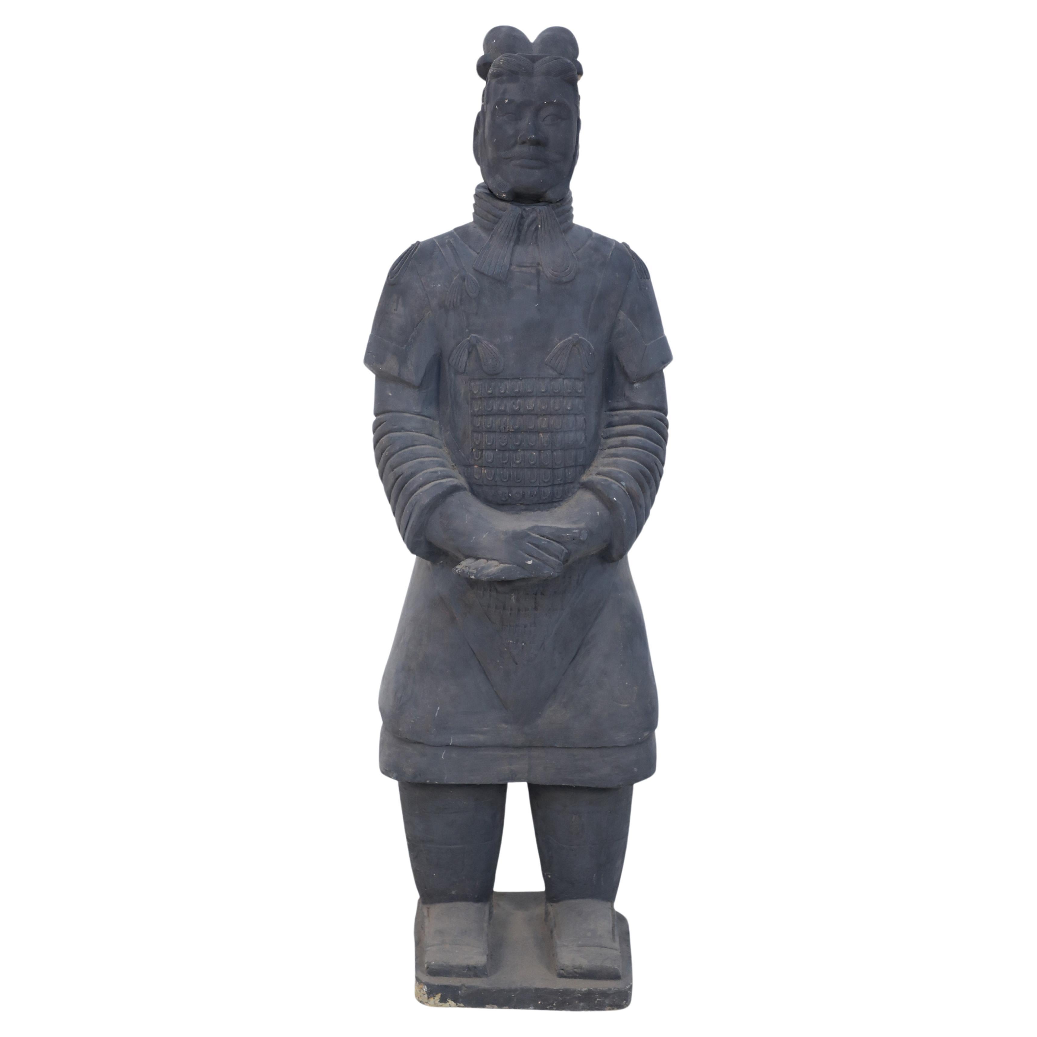 Chinese Qin Dynasty Style Life-Size Terracotta Soldier Statue