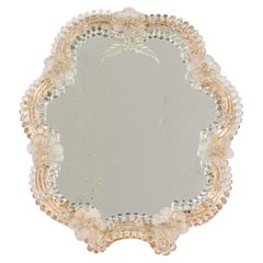 Miroir de chevet en verre vénitien italien