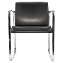 Poltrone della serie Tubular di Peter Protzman per Herman Miller degli anni '70 in acciaio e vinile