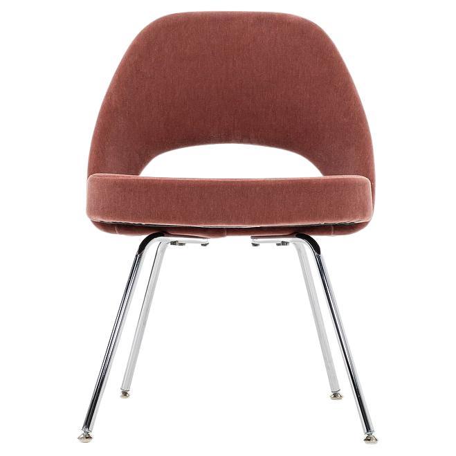 2022 Eero Saarinen for Knoll Armless Side Chair in Pink Mohair 3x Available