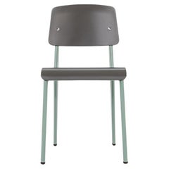 Nuovo in scatola Jean Prouve for Vitra Standard SP Dining Chairs in Green w/ Grey Seat
