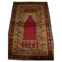 Antique Turkish Kirsehir Village Prayer Rug Of Traditional Design, Circa 1920