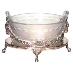 English Georgian Silver Plate Ram's Head Centerpiece