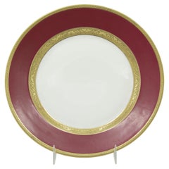 Set di 12 piatti in porcellana francese vittoriana di Limoges