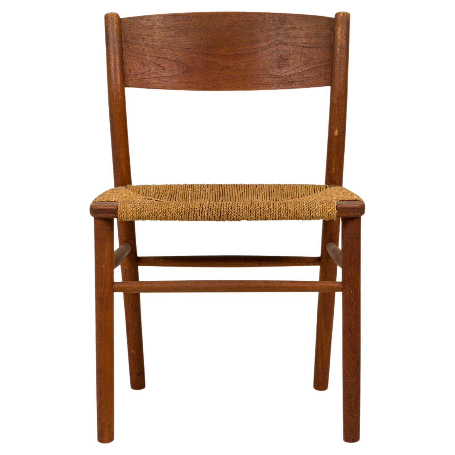 Set of 11 Børge Mogensen Danish Mid-Century Teak & Woven Seagrass Dining Chairs For Sale