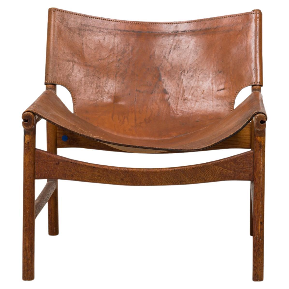 Illum Wikkelsø – dänischer Lounge-Sessel im Mid-Century-Stil mit Eichenholzgestell
