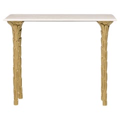 Table console dorée contemporaine de style Régence personnalisable