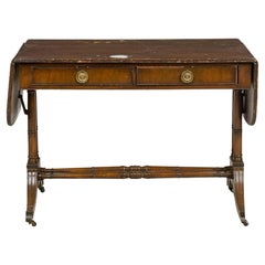 English Regency Mahogany Drop Leaf Console Sofa Table