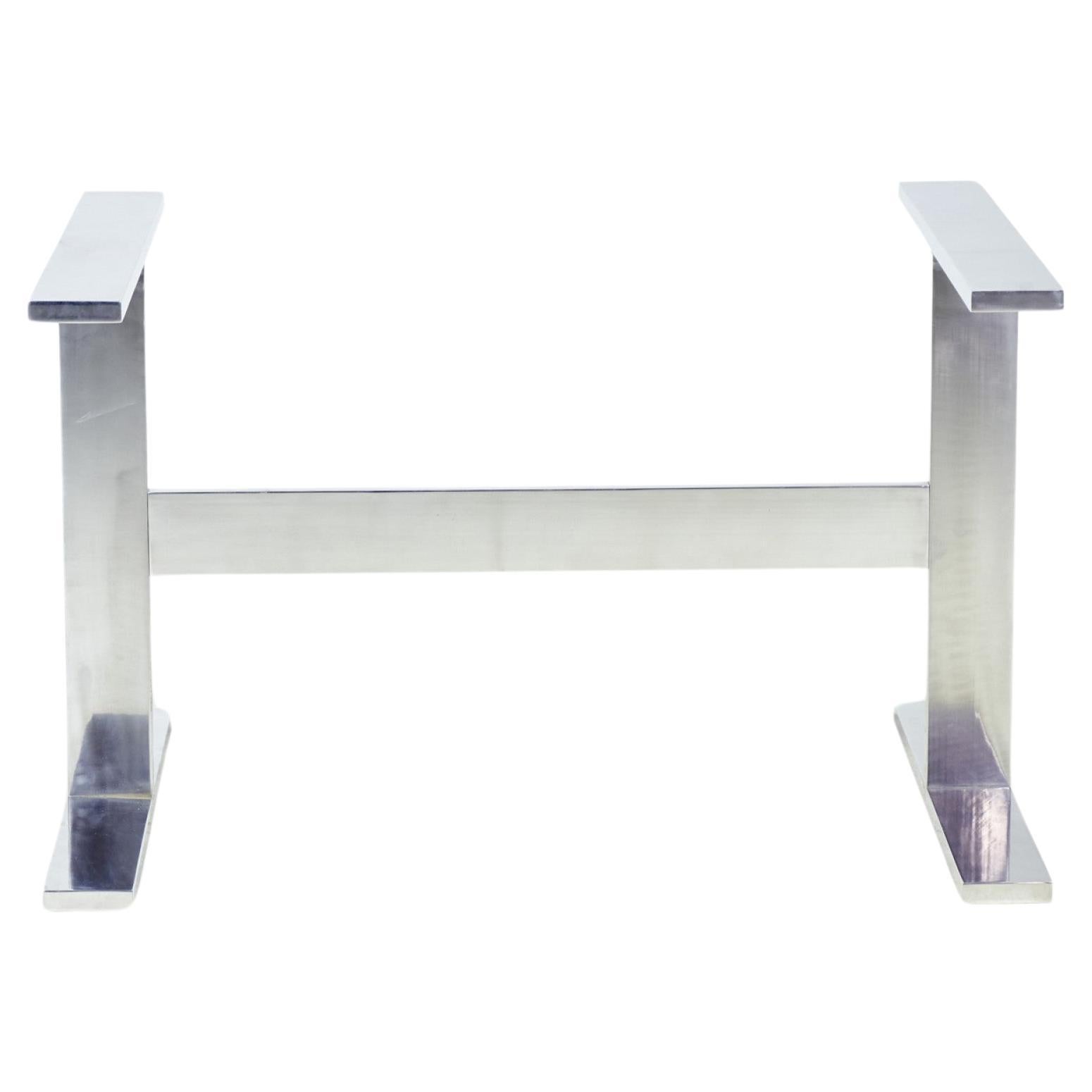 Paul Mayen, bureau / table de salle à manger du milieu du siècle en aluminium avec cadre en I en vente