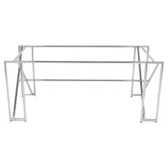 Eileen Gray Mid-Century American Modern Polished Chrome "X" Form Tischgestell