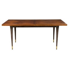 Tommi Parzinger Continental Walnut Diamond Inlaid Dining / Conference Table