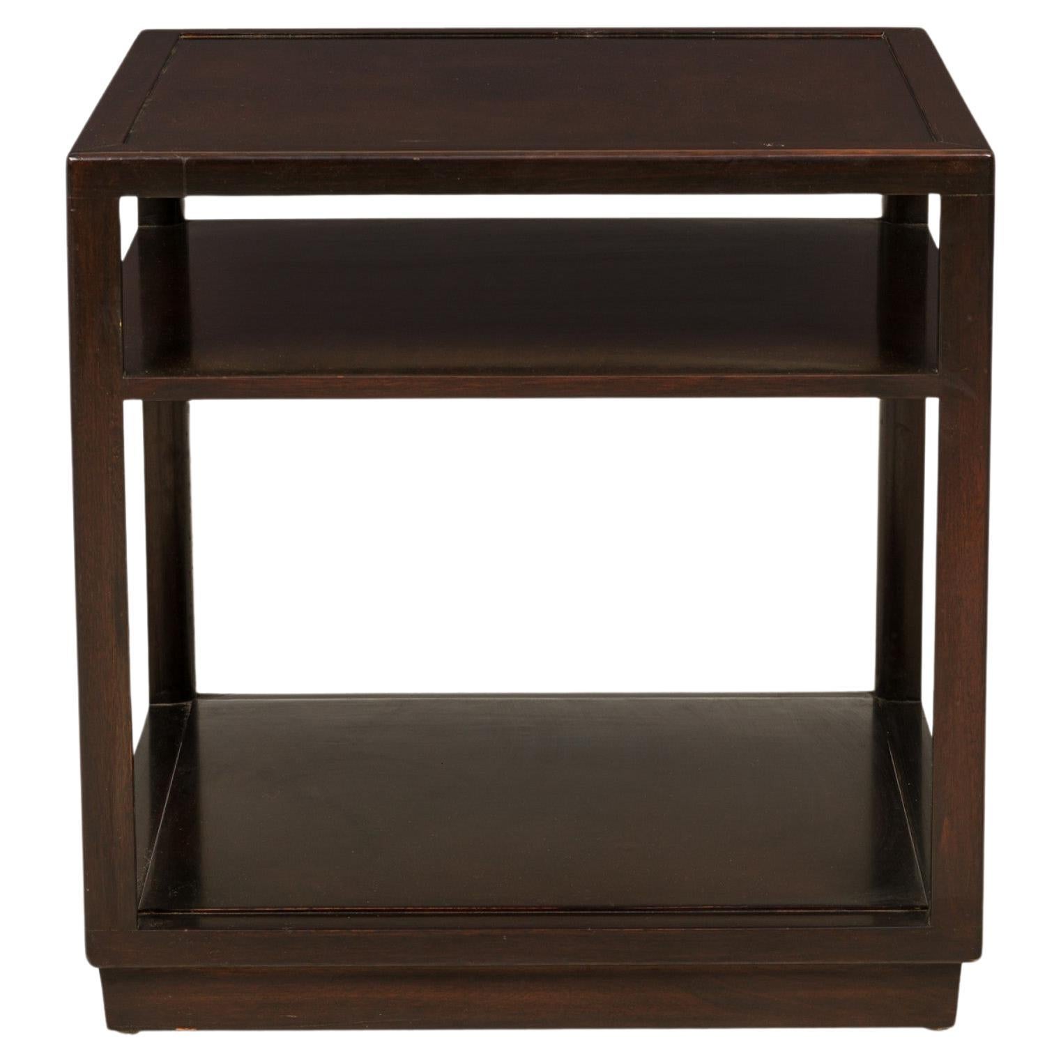 Pair of Edward Wormley American Mid-Century Square Wooden End / Side Tables