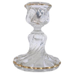 Used French Victorian Style Crystal Candlestick