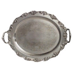 English Victorian Silver Plate Tray