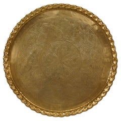 Moorish Round Brass Tray