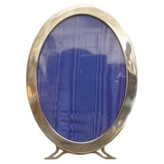 Victorian Sterling Silver Oval Picture Frame, Hand-Crafted, Circa 1890