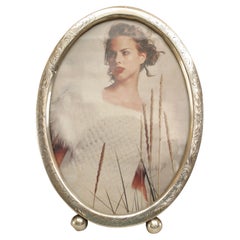 English Victorian Oval Silver Picture Frame